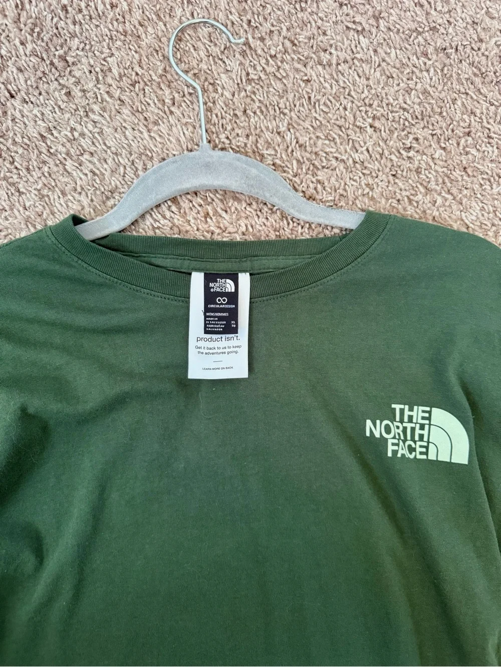 The North Face Men's Long Sleeve Crew - Olive Green